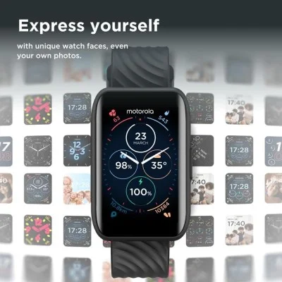 Motorola Moto 40 Smartwatch -10 Days Battery Crystal Clear Display iOS and Android Compatible 38 MM - Rose Gold